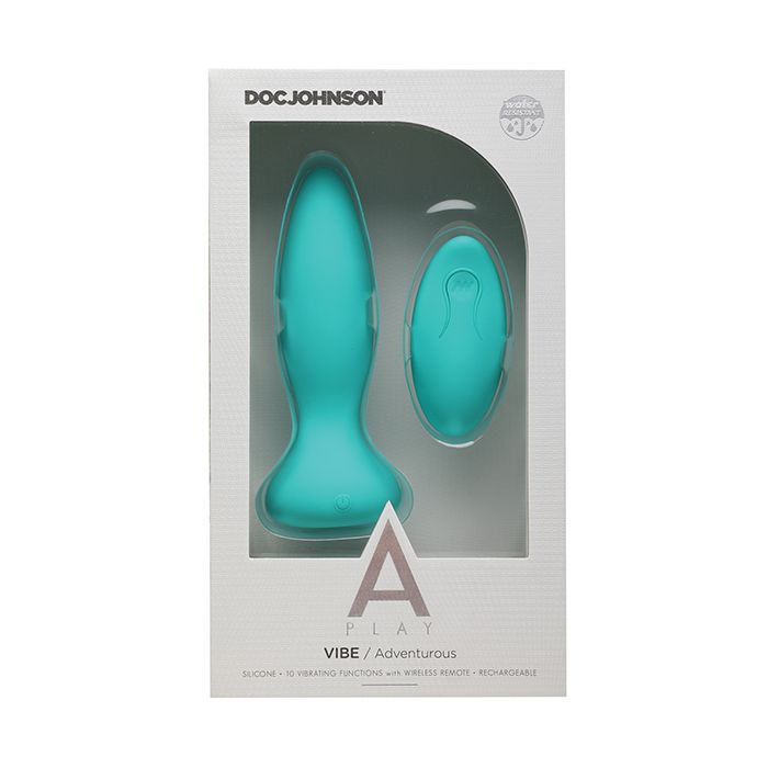 A Play Rechargeable Silicone Adventurous Anal Plug w/Remote