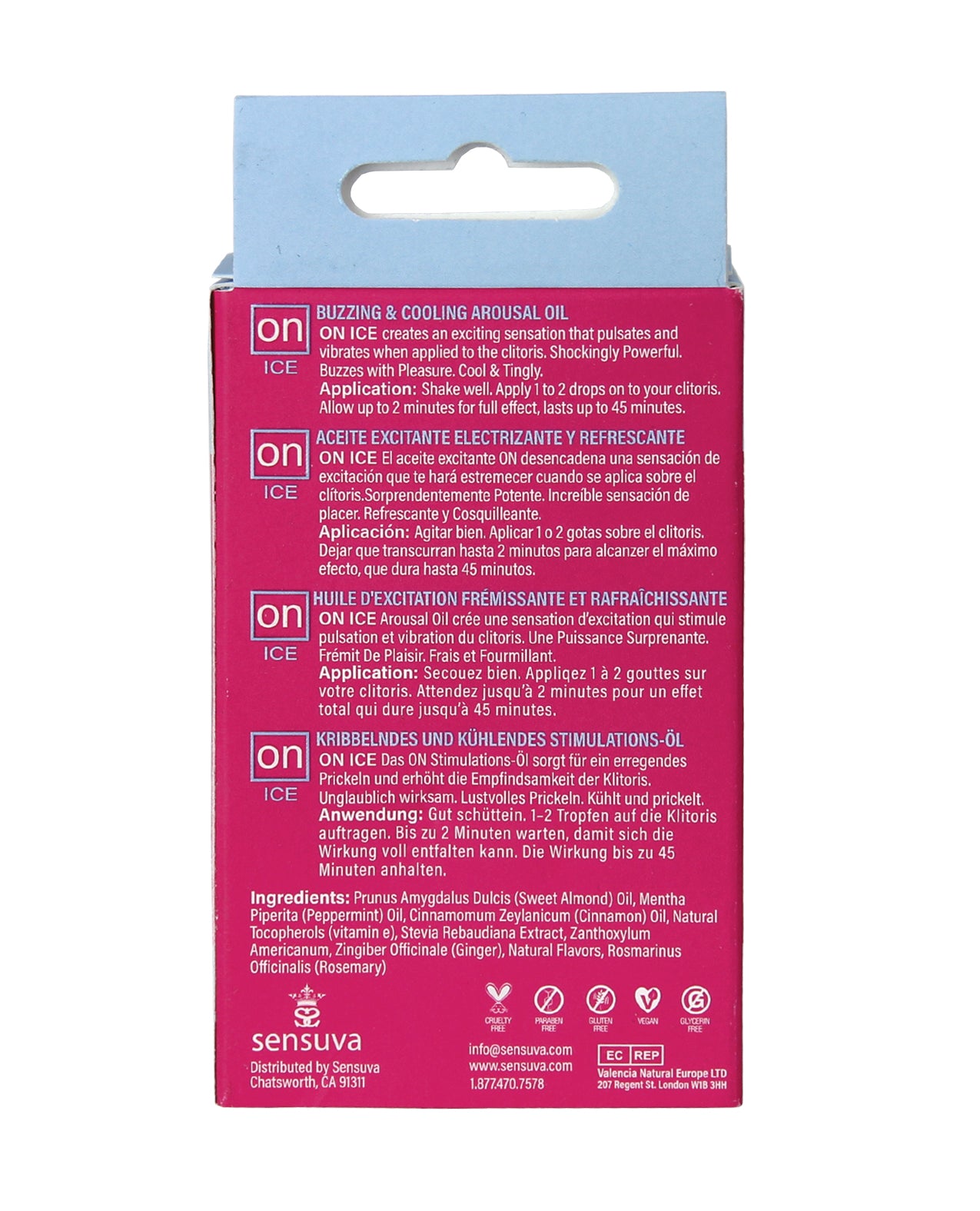 ON Ice Buzzing & Cooling Female Arousal Oil Medium Box - 5 ml Bottle