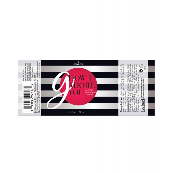 Sensuva G How I Adore You - 1.7 oz