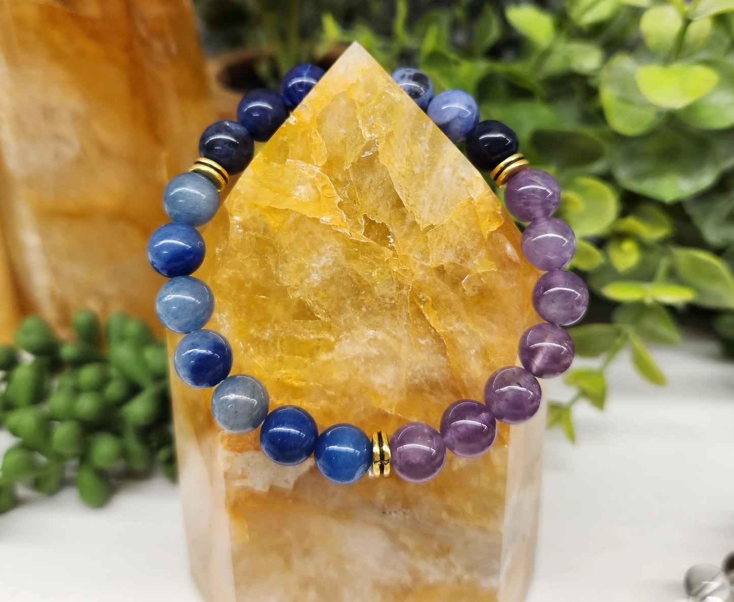 Anxiety Relief - Blue Aventurine/Sodalite/Amethyst Bracelet