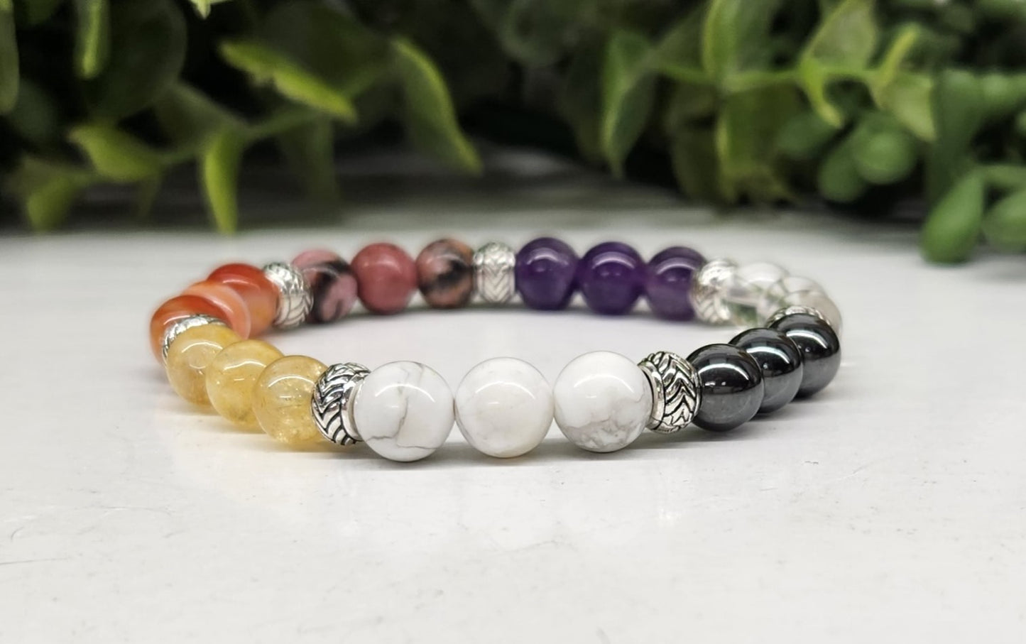 Menopause Relief Support - Stretchable Bracelet 8mm, 7.5"L
