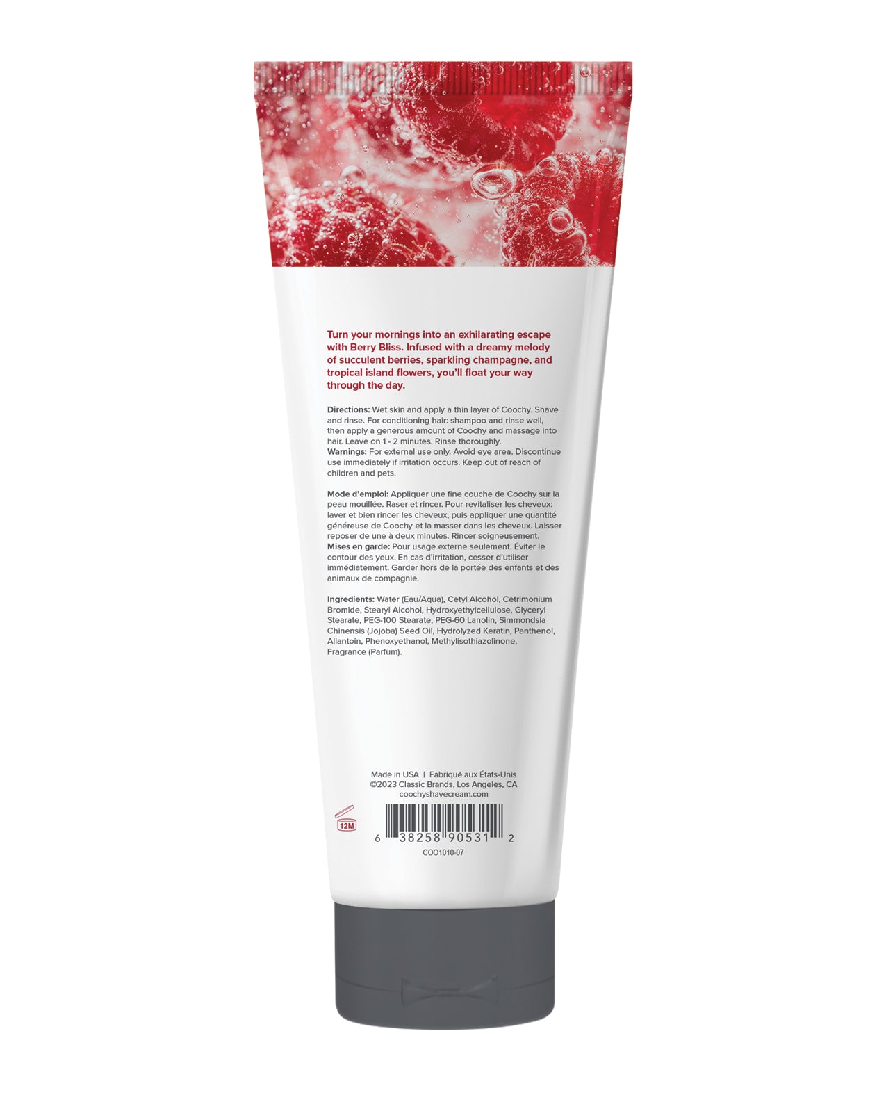 COOCHY Shave Cream - 7.2 oz Berry Bliss