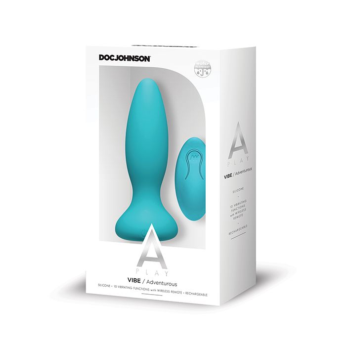 A Play Rechargeable Silicone Adventurous Anal Plug w/Remote