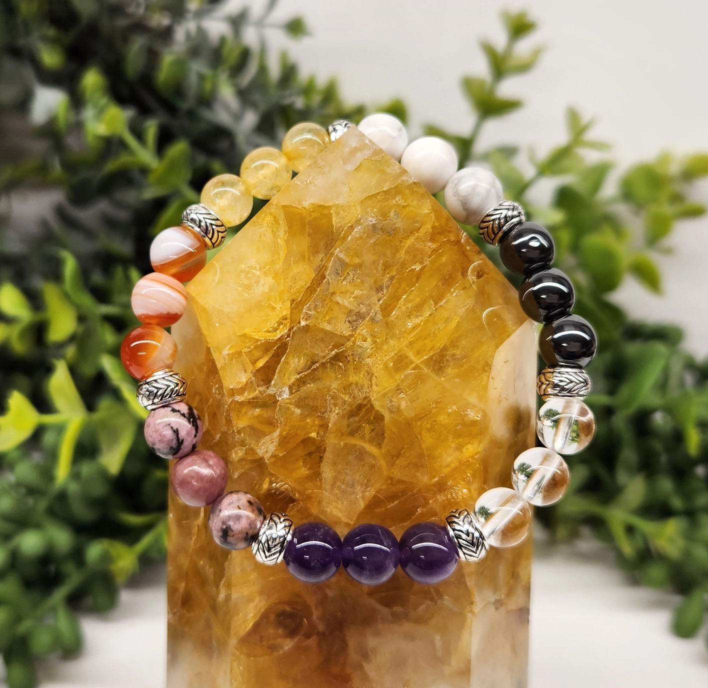 Menopause Relief Support - Stretchable Bracelet 8mm, 7.5"L